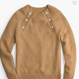 J CREW SWEATER WITH JEWELED BUTTONS